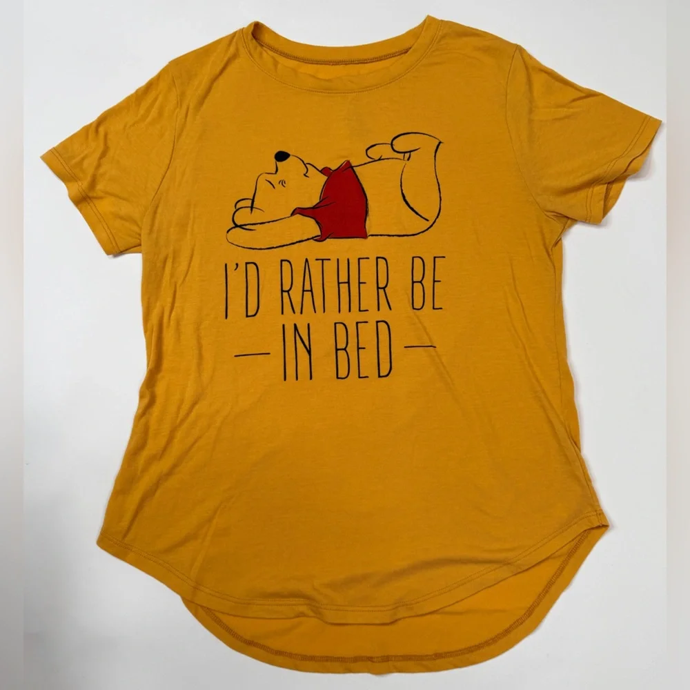 Winnie the Pooh Bear Sleep Shirt Disney T Shirt Graphic Tee Lounge Wear Top PJs - Picture 17 of 17